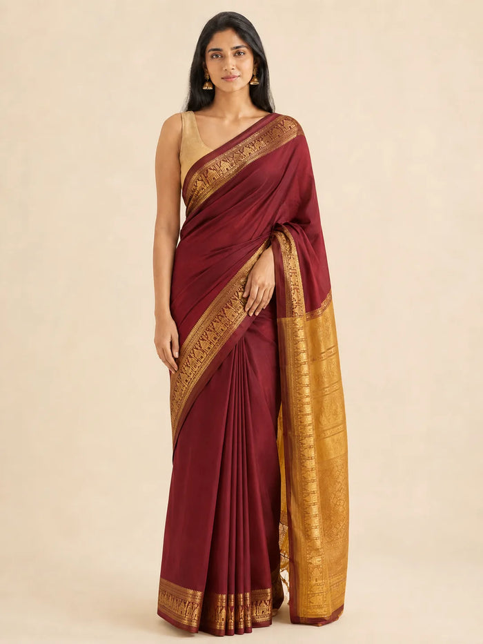 Kanjivaram Temple Border Saree