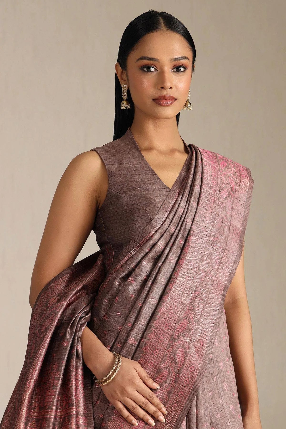 Earth Tussar Woven Design Saree
